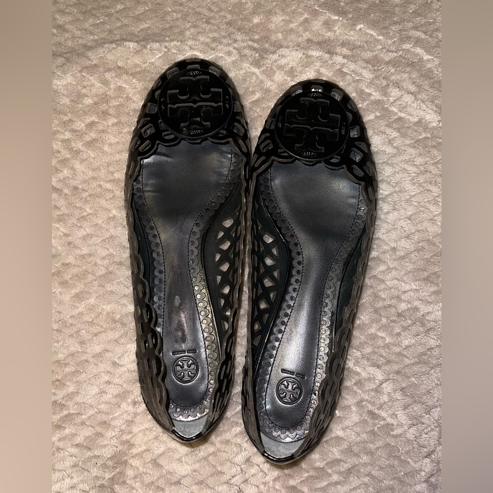 Tory Burch Mira Laser Cut Out Patent Leather Women’s Flats